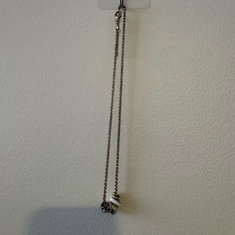 Fossil Gold and Silver Necklace